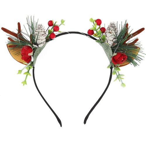 BARTOSI Light Up Christmas Reindeer Antlers Headband Deer Antler Hair Hoop Cute Deer Headbands Reindeer Antler Hair Band Girl Headdress Hair Accessories for Christmas Party