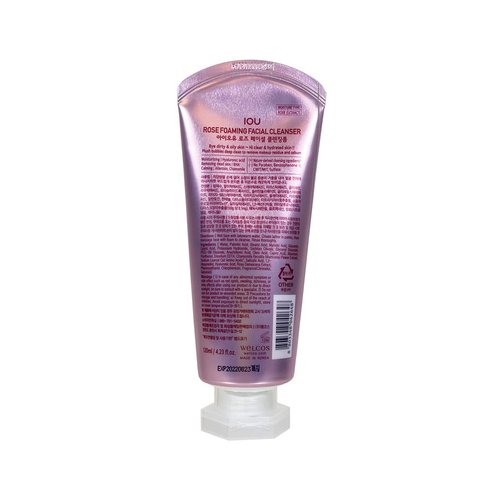 Kina Cosmetics IOU Rose Foaming Facial Cleanser (Hydrating with BHA, Hyaluronic Acid)