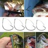Wacky Rig Hooks Weedless Hooks, 25/50pcs Wacky Worm Fishing Hooks with Weed Guard Wide Gap Bass Hooks Stainless Steel Fishing Hooks Worm Hooks for Soft Stick Worm Baits Bass Fishing
