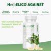 HerbELICO® - Wild Oregano, Thyme & Summer Savory Essential Oils Mediterranean Blend, 60 Capsules, Herbal Supplement addresses H. Pylori, Acid Reflux, Heartburn, Non-GMO & Gluten Free