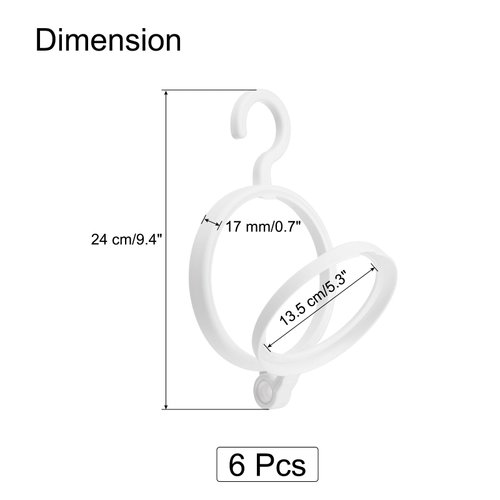 uxcell 6PCS Wig Stand, Portable Wig Head Stand Collapsible Wig Holder for Multiple Wigs, Wig Display Stand Tool Travel Wig Stand Short Hair Extensions Stands, White