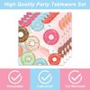 40pcs Donut Party Supplies,include 20 dessert plate, 20 Napkin,Used for Candyland Birthday Party Decoration