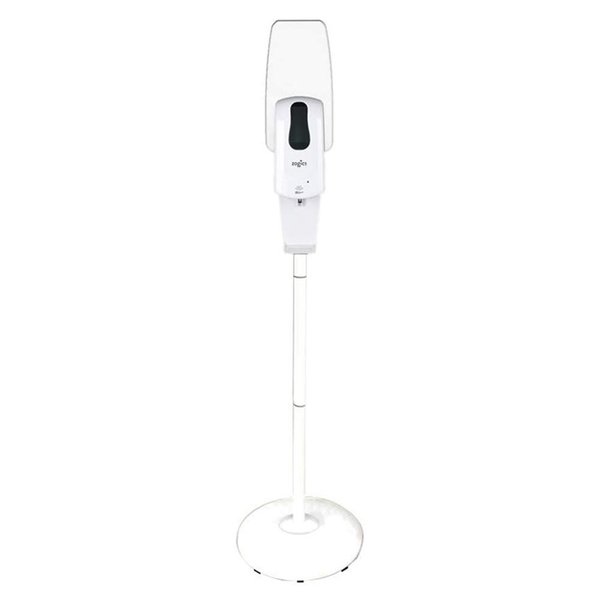 Zogics Touch-Free Automatic Gel Hand Sanitizer Dispenser – Floor Stand Hand Sanitizer Container with Touch-Free Sensors (White)