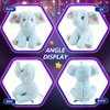 BSTAOFY 12‘’ Musical Light Up Elephant Plush Toy Floppy LED Stuffed Animals Lullabies Nightlight Bedtime for Kids Birthday Valentines for Toddlers, Blue