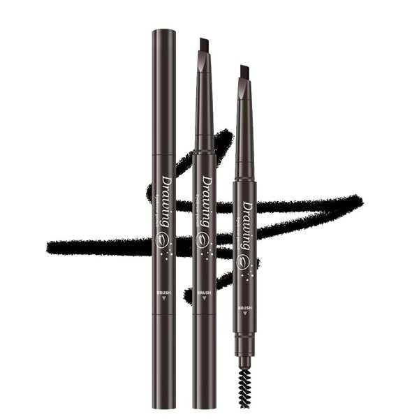 3 Classic Eyebrow Pencils,Creates Natural Looking Brows Easily And Lastes All Day,3-in-1:Eyebrow Pencil *3;Black #-0824021