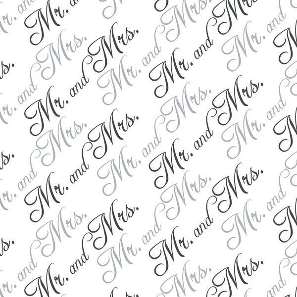 GRAPHICS & MORE Mr. and Mrs. Wedding Black and White Premium Gift Wrap Wrapping Paper Roll
