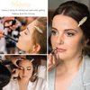 No Bend Hair Clips 12PCS Bridesmaid No Crease Hair Clips Gold Glitter Hair Clips Hair Setting Clips for Bridesmaid Proposal Gift Hair Clip for Makeup Styling Sectioning(12Pcs/6Cards)