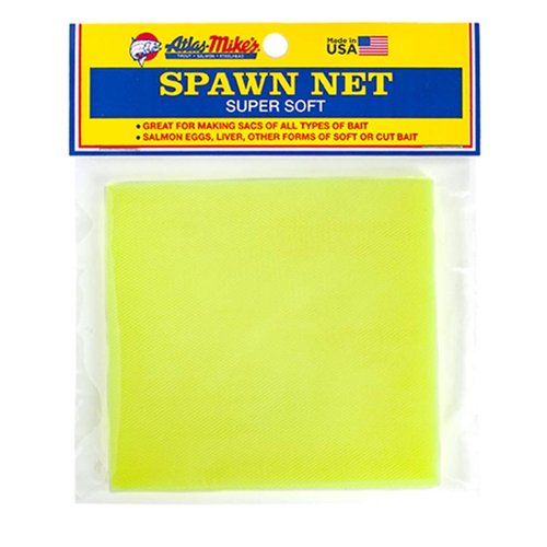 Atlas Mike's Spawn Net Squares Great to Keep Fishing Bait Together, Yellow, 4 X 4-Inch