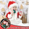 3Pcs Christmas Silicone Teething Toys for Babies,The First Christmas Baby Soothe Teething Chew Toys Infants Soft Teether Toys Toddler Snowman Design Toys Christmas Birthday Gifts for Baby Boy and Girl