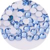 2250 Pcs SS16 4mm Flatback Rhinestones for Nails Art Crafts Glitter Round Gems Crystals DIY Clothes Shoes（Light Blue)