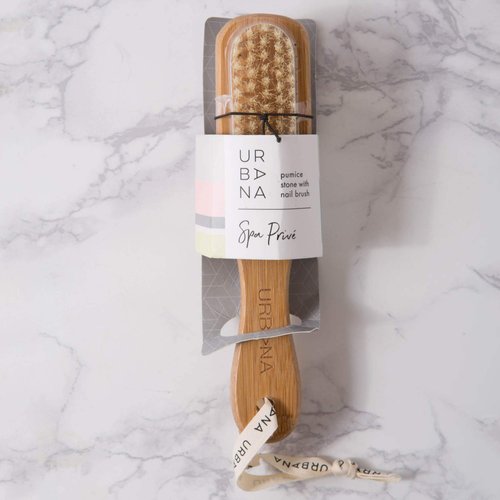 Urbana Spa Prive Home Spa Collection, Pumice Stone with Nail Brush