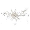 SWEETV Bride Wedding Hair Clip Flower Bridal Comb Silver Bride Hair Piece Crystal Side Combs Leaf Hair Accessories for Women and Girls