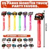 24PCS Monster Truck Bubble Wands Party Favors for Goodie Bag Fillers Pinata Stuffers Mini Bubble Bulk Car Truck Race Birthday Party Supplies Toys Gifts Class Prizes Toddlers Boy Girls
