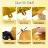 121Pcs New Years Eve Party Supplies 2025 Black and Gold New Year Party Decorations 2025 Balloons Arch Set include Happy New Year Banner, Fringe Curtains, 2025 Balloons for New Years Eve Decorations