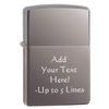 Zippo Lighter - Personalized Message Engraved on Backside Unique Colored Windproof Lighter (Black Ice #150)