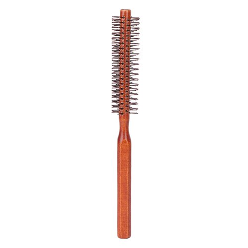 Round Styling Hair Brush, Quiff Roll Circle Hairbrush Small Wood Curling Roller Hair Brush Unisex for Blow Drying Home Use