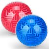 2 Pieces Maze Ball 3D Maze Puzzle Brain Teasers Games Gravity 3D Maze Ball 4 Inches Puzzle Toy Maze Puzzle Cube Ball Sphere Educational Toys for Students Teens Adults(Red, Blue)