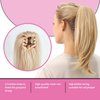JUVABUN Straight ponytail 15''-Brownish Blonde|Claw Clip In Ponytail Hair Extensions | Synthetic clips pony tails hair extensions |Hair Extensions for Women|Straight ponytail extension real human hair