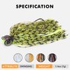 TRUSCEND Swinging Jigs Fishing Lures with Teflon Coated Ultra Smooth Sharp BKK Hook, Multi-Color Skirted Bass Swim Jigs Tied with Stainless Wire, Weedless Bass Baits Fishing Jigs Easily Used