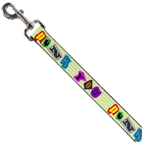 Dog Leash Punk You Legal Pad Full Color 4 Feet Long 0.5 Inch Wide
