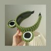 ZHOUMEIWENSP Frog Big Eyes Headband for Women Girls SPA Skin Care Facial Hair Band Makeup Washing Hair Accessories (Green)