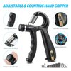 NIYIKOW Grip Strength Trainer Kit (5 Pack), Counting Grip Strength, Adjustable Hand Grip Strengthener, Finger Trainer, Finger Stretcher, Grip Ring & Stress Relief Grip Ball with Carry Bag - Black