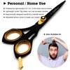 Saaqaans Professional Barber Shears Kit Tools - Hair Cutting Scissors Set for Hairdresser/Hair Salon + Thinning/Texture Hairdressing Haircut Shear for Beautician + Straight Razor + 10 Blades with Case