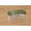 Shades of Genuine Dark Green Sea Glass Hair Comb