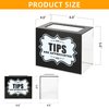 CiaoHER Acrylic Tip Collection Jar Donation Suggestion Box for Money Storage Container (6" W x 5" H x 4" D)