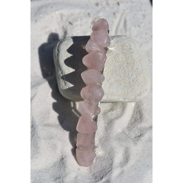 Rose Quartz Stone French Barrette Hair Clip 4" or 100 mm Length