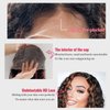 Curly Bob Wig Human Hair Pre Plucked Highlight Brown Curly Bob 13x4 HD Lace Frontal Wigs Free Part Glueless Deep Wave Highlight Wigs Black and Brown Ombre Curly Human Hair Bob Wigs for Black Women