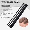 4Pcs Hair Brush Set, Included Paddle Brush Detangling Brush Hair Comb and Tail Comb, for Long Short Thick Thin Curly Hair Blowdrying Straightening Smoothing Massaging for Women, Men - Black
