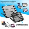 IMAGE Light Pad Stand A3 Light Box Stand 12 Angle Points Adjustable Laptop Stand Foldable and Ventilated Metal Stand for Diamond Painting, Drawing
