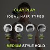 CrazyBull Hair Clay Play Medium Hold Clay - Styling Clay with Volcanic Ash Bentonite - Long-Lasting and Vegan Friendly Hair Clay for Men - 3.38 oz