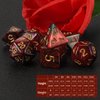 QMAY DND Dice Set -D&D Polyhedral Dice (7 Pcs) for Dungeons and Dragons (Red and Black)