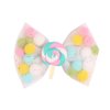 Lurrose 4pcs Easter Hair Bows Cartoon Lollipop Rabbit Bowknot Hairpins Hair Barrettes Mesh Party Headwear for Women Girls