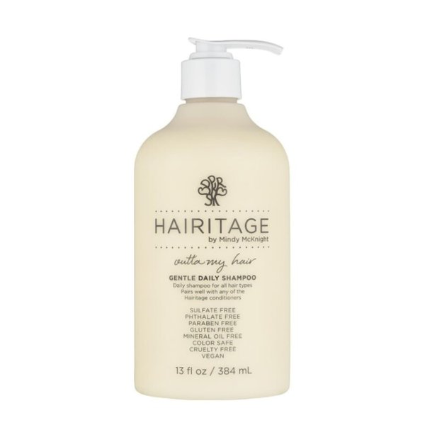 Hairitage Gentle Daily Hydrating and Moisturizing Shampoo For Dry Hair with Jojoba Oil + Aloe Vera - Ultra-Mild + Moisture-Rich - Improves Dry, Brittle Strands, 13 fl. oz.