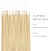 WENNALIFE I Tip Hair Extensions Human Hair, 50g 50s 20 Inch Light Blonde Highlighted Golden Blonde Remy Itip Human Hair Extensions Invisible Itips Straight I Tips Fusion Extensions Real Human Hair