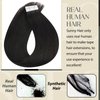 Sunny Hair Tape in Extensions Straight Skin Weft Tape in Hair Extensions Invisible Tape in Hair Extensions Human Hair 20Pcs Hair Extensions Real Human Hair Natural Black 18inch