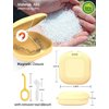 HEMILAB® Retainer Case, Slim Aligner Case with Vent Holes, Compatible with Invisalign, Mouth Guard Case, Cute Retainer Case with Retainer Removal Tool and Brush, Yellow
