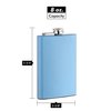 Top Shelf Flasks 8 oz Hip Flask - Screw-On Leak Proof Cap - Gifts for Men - Groomsmen Gift - 1-PACK in Baby Blue