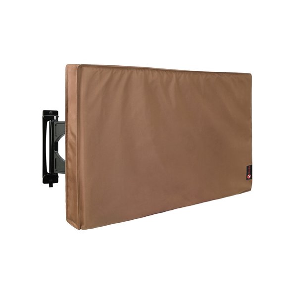 iBirdie Outdoor Waterproof and Weatherproof TV Cover for 48 to 50 inch Outside Flat Screen TV - Brown Cover Size 47.5''W x 30''H x 5.5''D