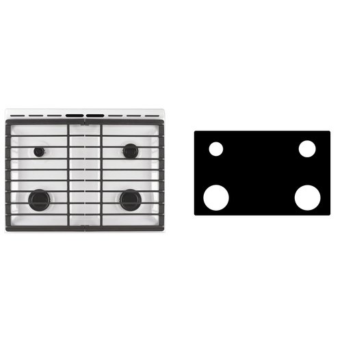 Custom Fit Reusable Burner Liner for Whirlpool Gas Range Stove Protect Your Stovetop with this Splatter Guard Cover - WFG515S0EW