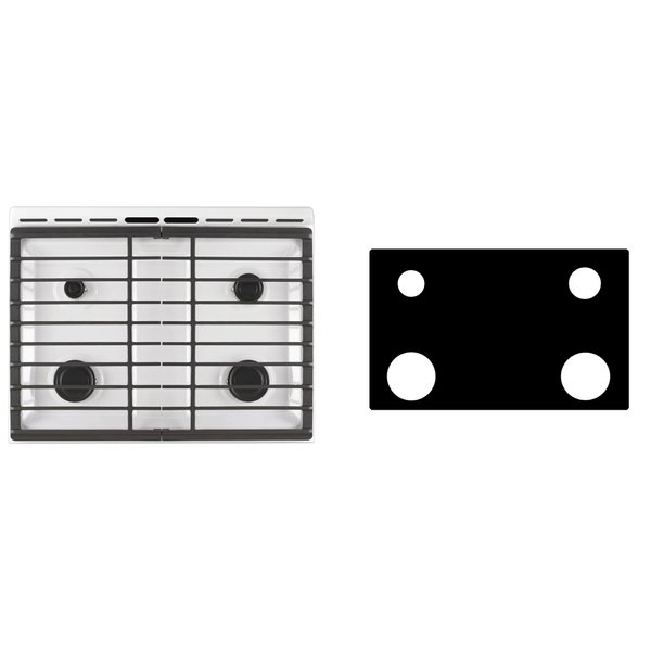 Custom Fit Reusable Burner Liner for Whirlpool Gas Range Stove Protect Your Stovetop with this Splatter Guard Cover - WFG515S0EW