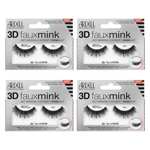 Ardell False Eyelashes 3D Faux Mink 854, 4 pairs