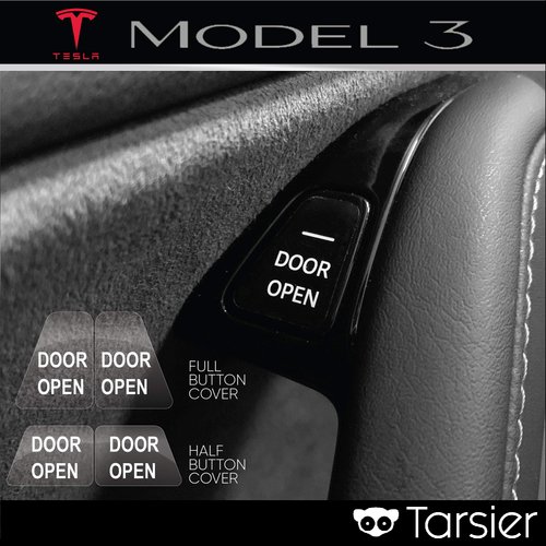 Tesla Model 3 'Door Open' Button Stickers (Set of 8)