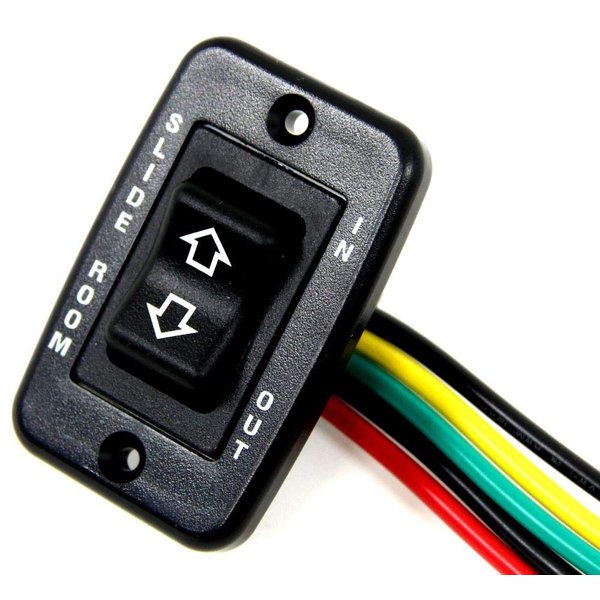 Lippert Components Slide-Out Electric Switch Assembly Replacement - Black — For Above Floor and Through Frame Slides - Exact-Match Component - Easy, DIY Installation - Full Switch Assembly Included — 117460