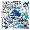 Shark Stickers - Great White Tiger Sharks Fish Waterlife Deep Sea Freshwater , Waterproof Durable Reusable Vinyl Decals, 10 , 20 , 50 , Water Bottle Bike Bumper Luggage Skateboard Graffiti, Best Gift for Everyone (20)