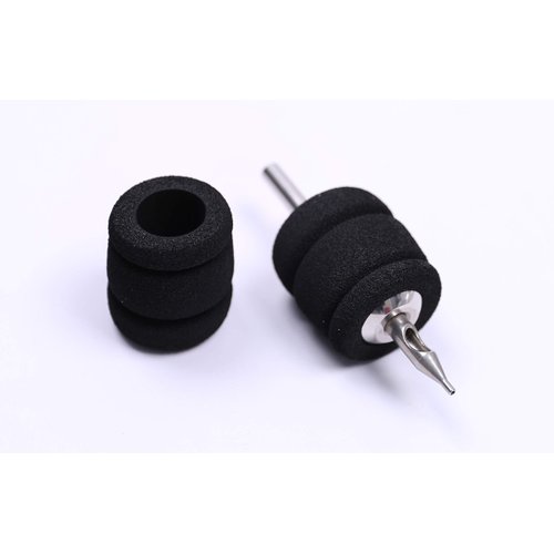 BISIBITA2 Tattoo Grip Cover, SUP Memory Foam Cover for Any 1 Inch Tattoo Tube Grips, 20 Pieces, Black