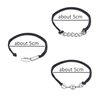 Eco-Fused 3x Bracelet Hair Ties - Elastic Decorative Jewelry Ponytails - Fashionable Wear on Wrist Ties - For Men, Women, Girls, Teens (Black with Silver Metal Chain)